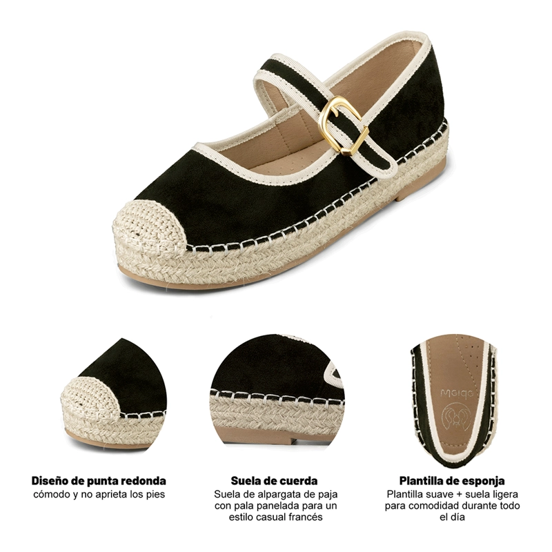 ALPARGATA CASUAL SUELA YUTE PLANA MUJER WEIDE QIU105 - 8