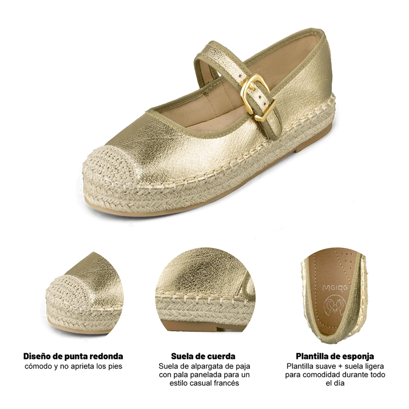 ALPARGATA CASUAL SUELA YUTE PLANA MUJER WEIDE QIU105 - 8