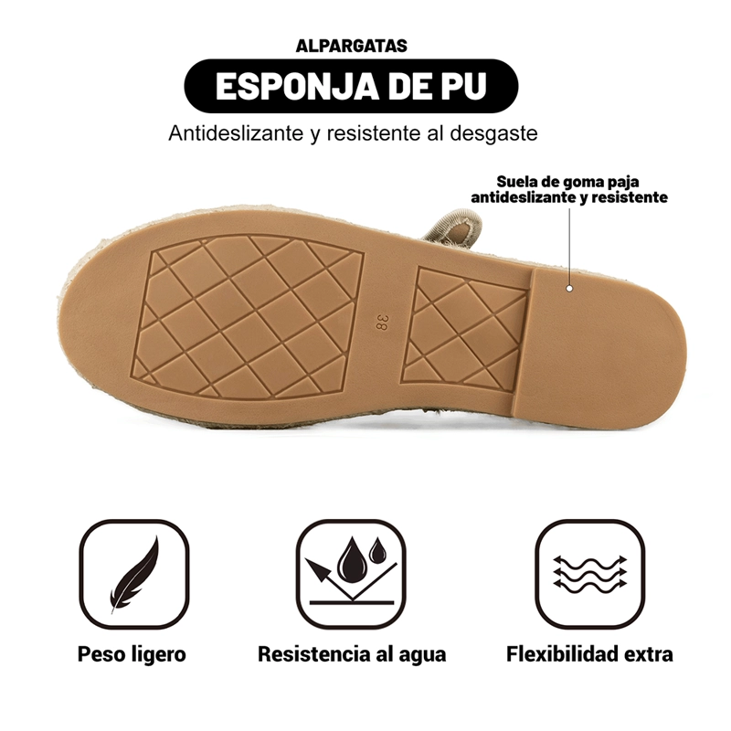 ALPARGATA CASUAL SUELA YUTE PLANA MUJER WEIDE QIU105 - 9