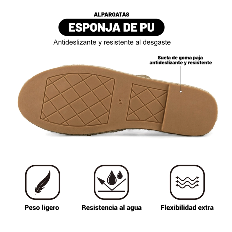 ALPARGATA CASUAL SUELA YUTE PLANA MUJER WEIDE QIU105 - 9