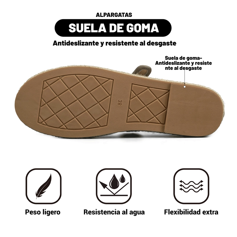 ALPARGATA CASUAL SUELA YUTE PLANA MUJER WEIDE QIU105 - 9