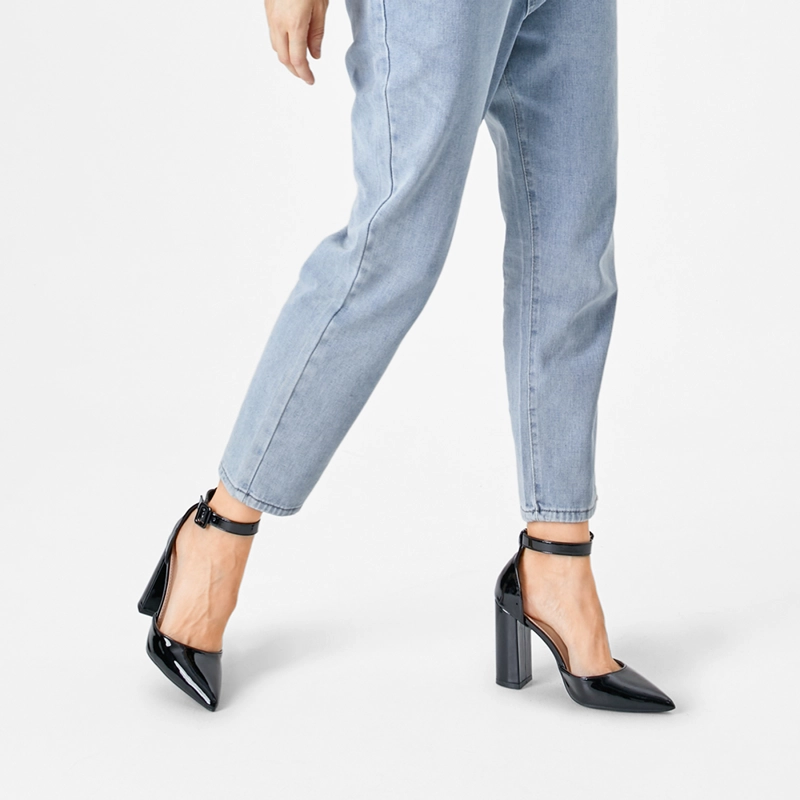 ZAPATO TACO ALTO NEGRO FIESTA MUJER WEIDE GH62 - 2