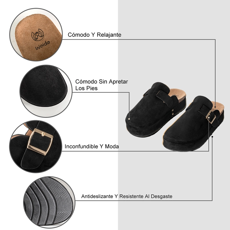 ZUECO VINTAGE CONFORT CON HEBILLA MUJER WEIDE QIU359 - 6