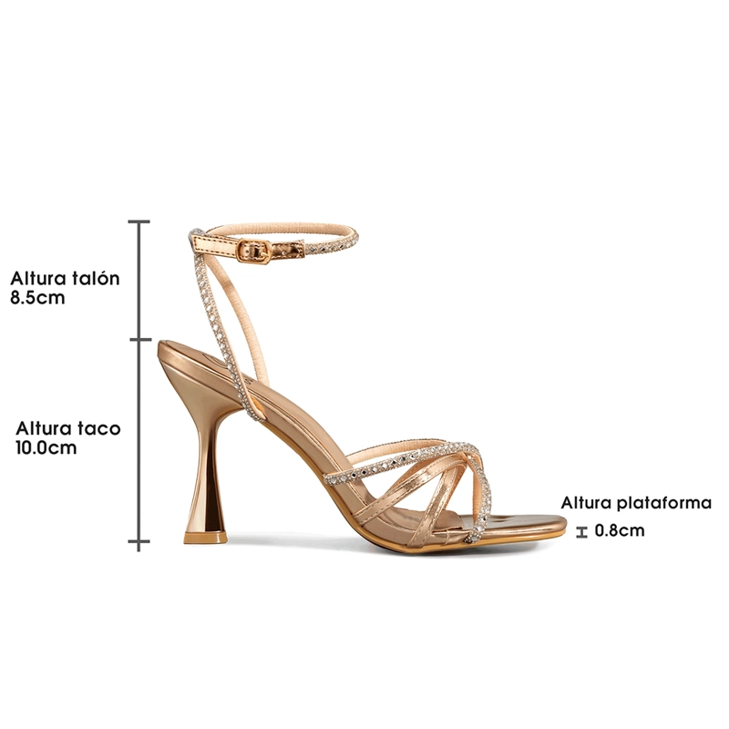 SANDALIA TACO ALTO FIESTA MUJER WEIDE QIU385 - 7