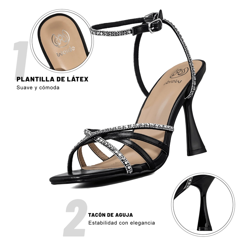 SANDALIA TACO ALTO FIESTA MUJER WEIDE QIU385 - 8