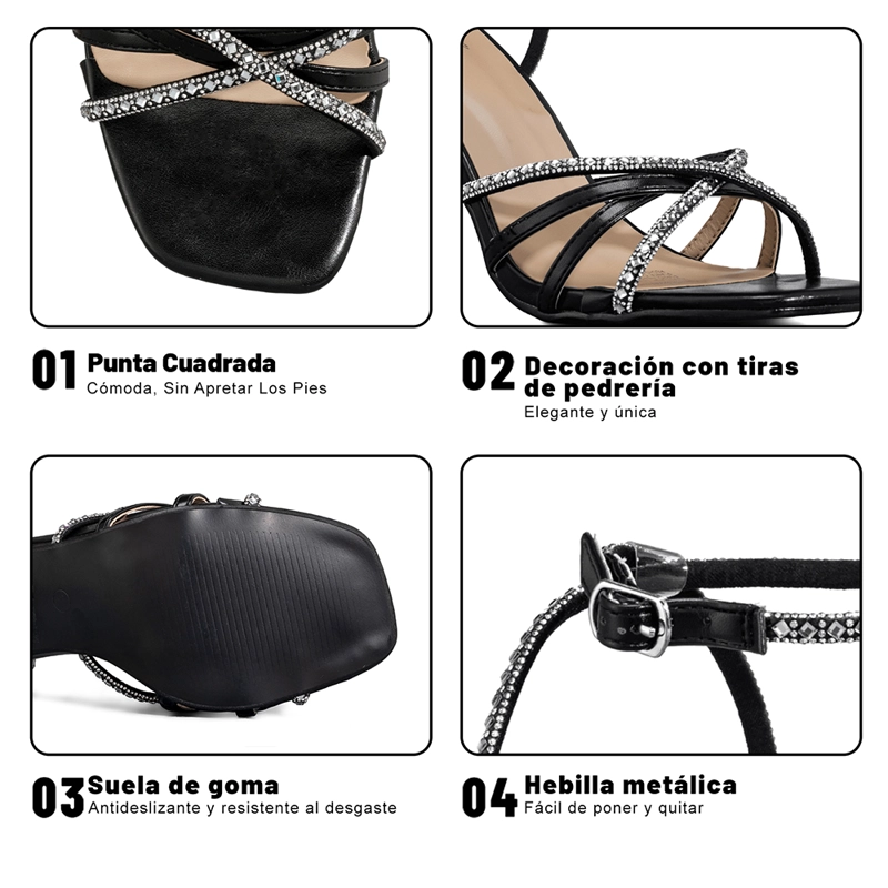 SANDALIA TACO ALTO FIESTA MUJER WEIDE QIU385 - 9