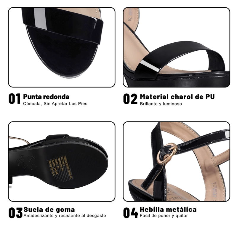 SANDALIA CASUAL TACO ALTO SIMIL CHAROL MUJER WEIDE YOU537 - 9