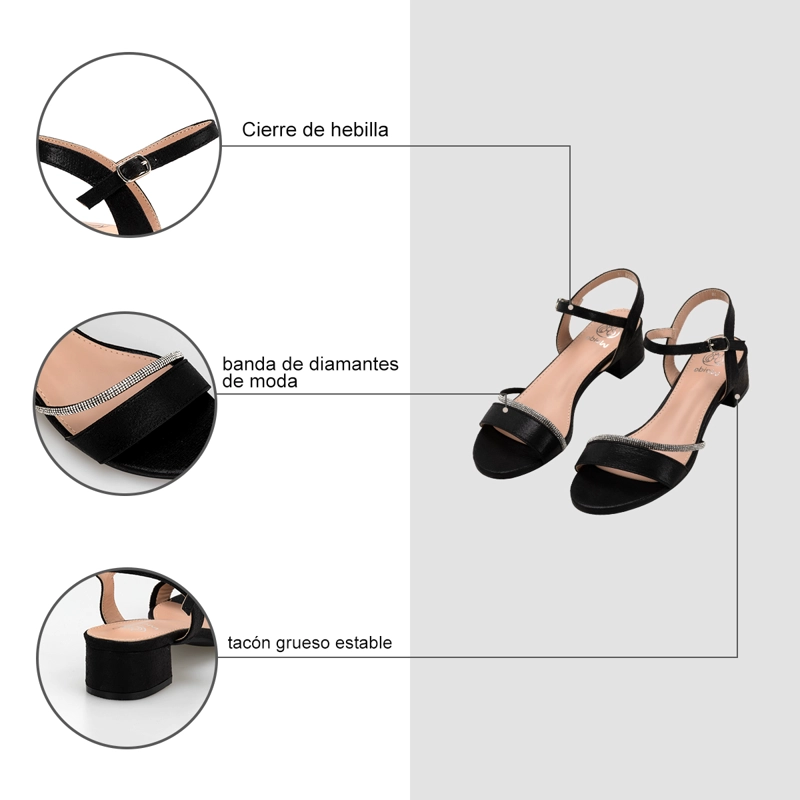 SANDALIA TACO NEGRA FIESTA MUJER WEIDE YOU220 - 6