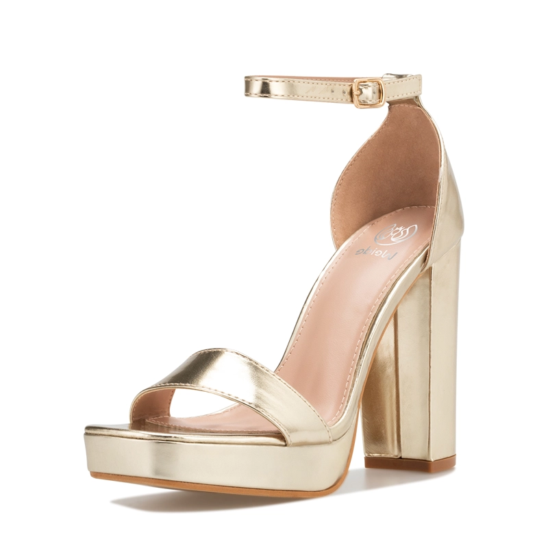 SANDALIA TACO FIESTA DORADA MUJER WEIDE YOU189 - 2