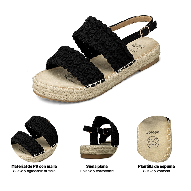 SANDALIA CASUAL PLANA CONFORT MUJER WEIDE QIU388 - 8