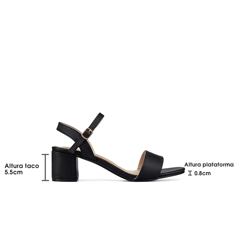 SANDALIA TACO GRUESO CASUAL ELEGANTE MUJER  WEIDE JS71B - 8