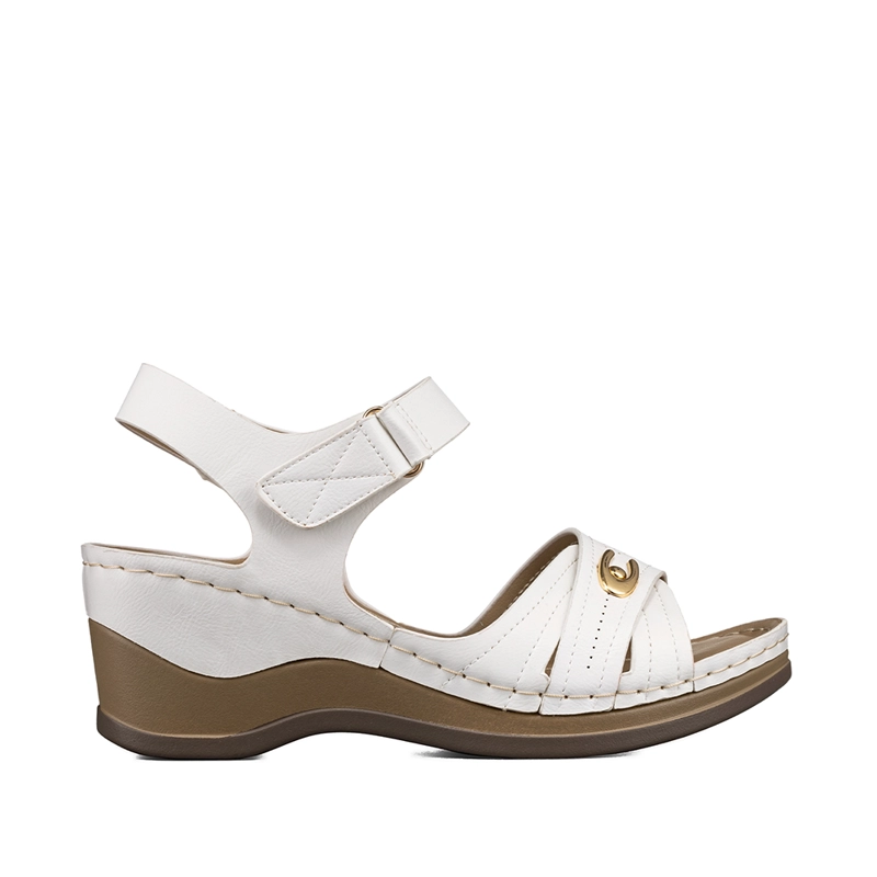 SANDALIA CASUAL CON VELCRO TACO CUÑA MUJER WEIDE JS75 - 1