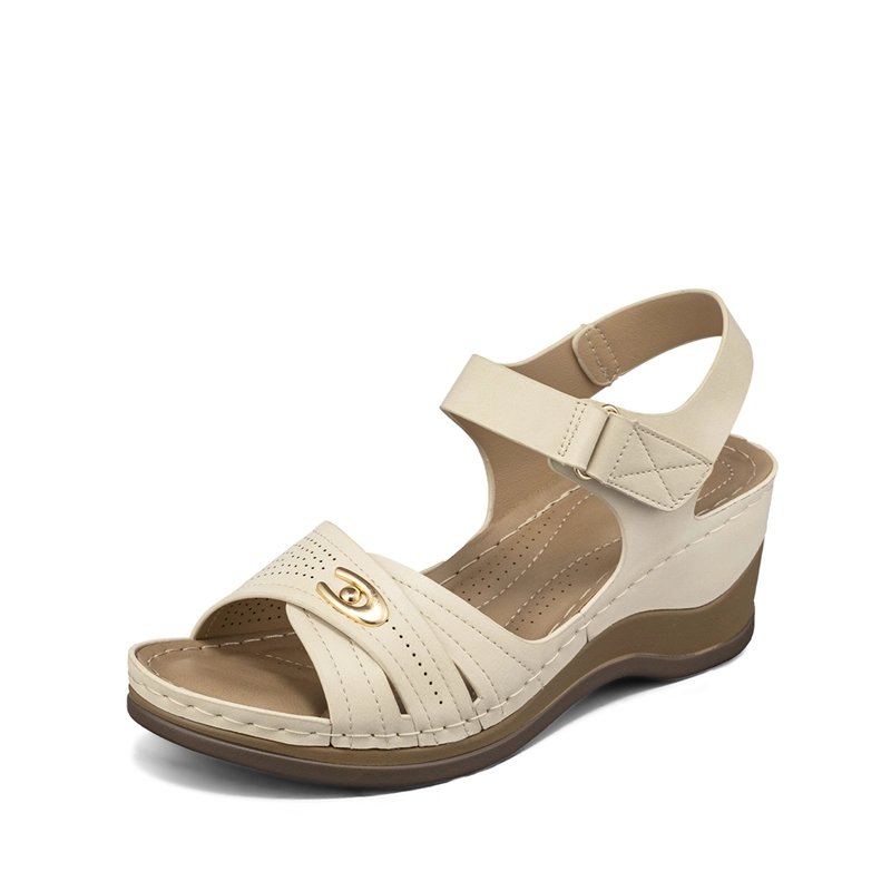 SANDALIA CASUAL CON VELCRO TACO CUÑA MUJER WEIDE JS75 - 4