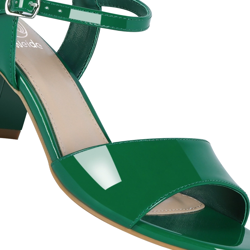 SANDALIA CASUAL TACO VERDE MUJER WEIDE GH64 - 7