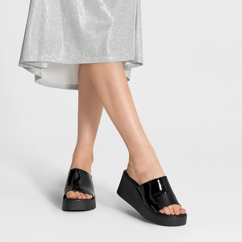 SANDALIA CASUAL PLATAFORMA NEGRA MUJER WEIDE QIU330 - 2