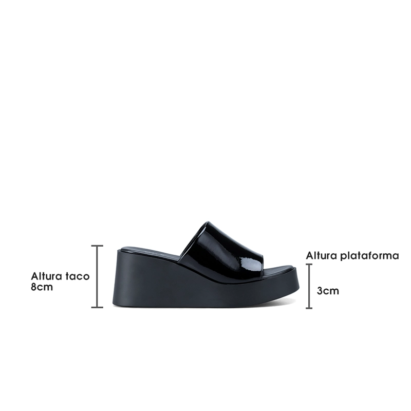 SANDALIA CASUAL PLATAFORMA NEGRA MUJER WEIDE QIU330 - 7
