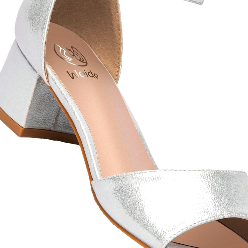 SANDALIA TACO  PLATEADA FIESTA MUJER WEIDE QIU238 - 6