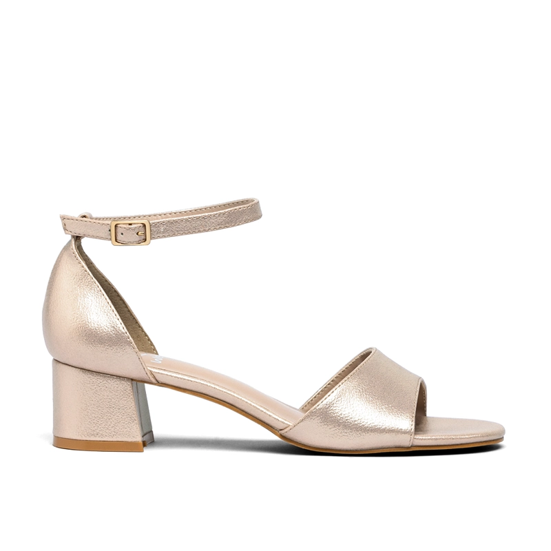 SANDALIA TACO  CHAMPAN FIESTA MUJER WEIDE QIU238 - 1