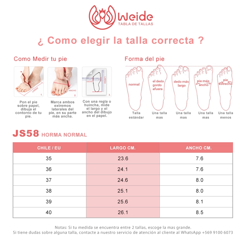 SANDALIAS TACO CASUAL BLANCA MUJER WEIDE JS58 - 4