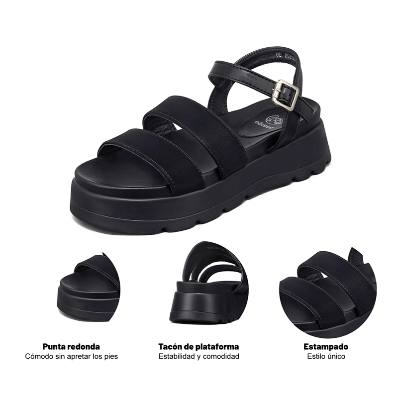 SANDALIA CASUAL PLATAFORMA MODA CONFORT MUJER WEIDE YOU528 - 7