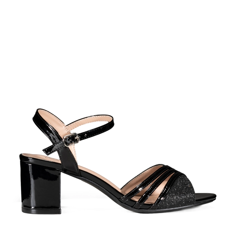 SANDALIA TACO NEGRO QIU257 WEIDE - 1