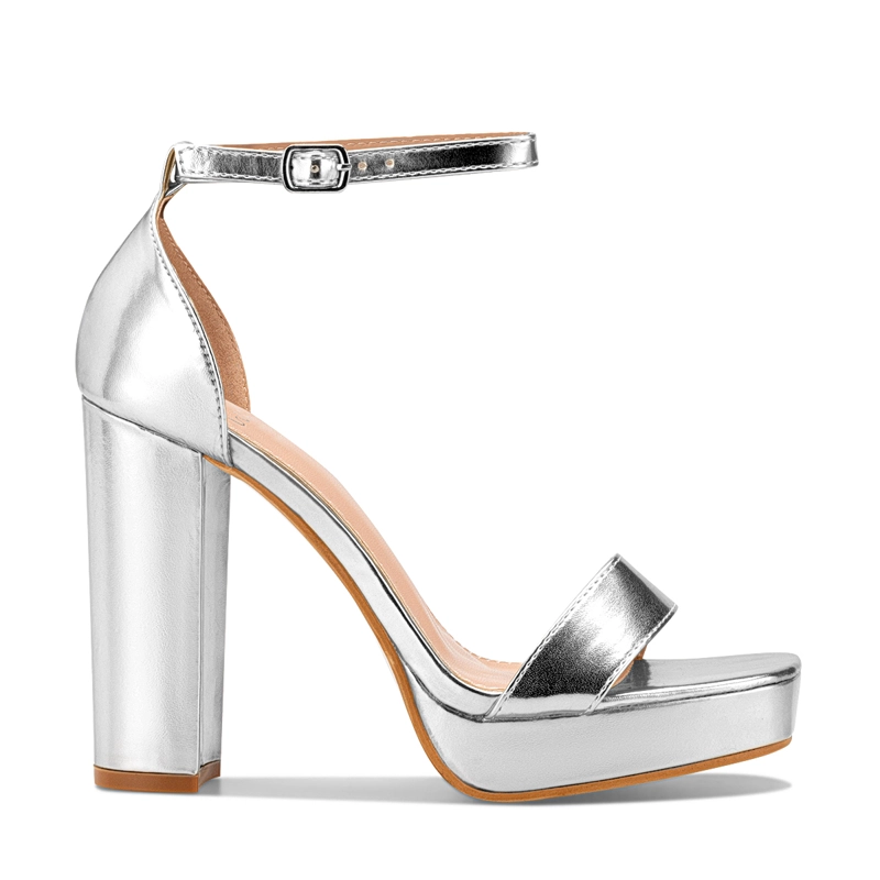 SANDALIA TACO FIESTA PLATEADA MUJER WEIDE YOU189 - 1