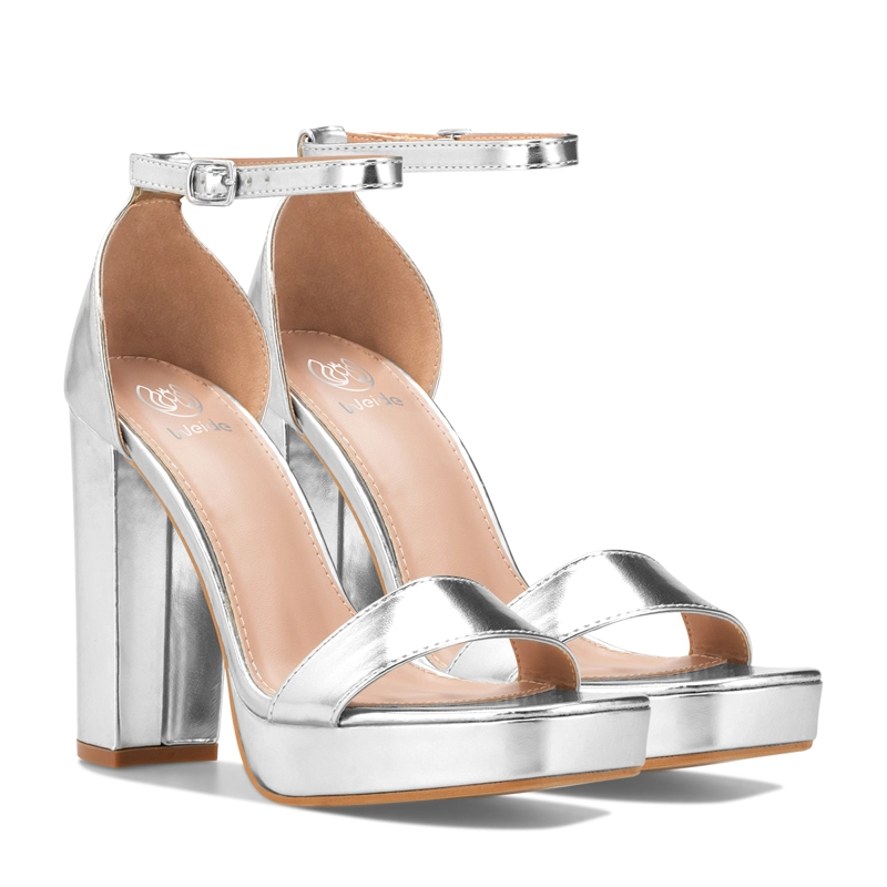 SANDALIA TACO FIESTA PLATEADA MUJER WEIDE YOU189 - 6