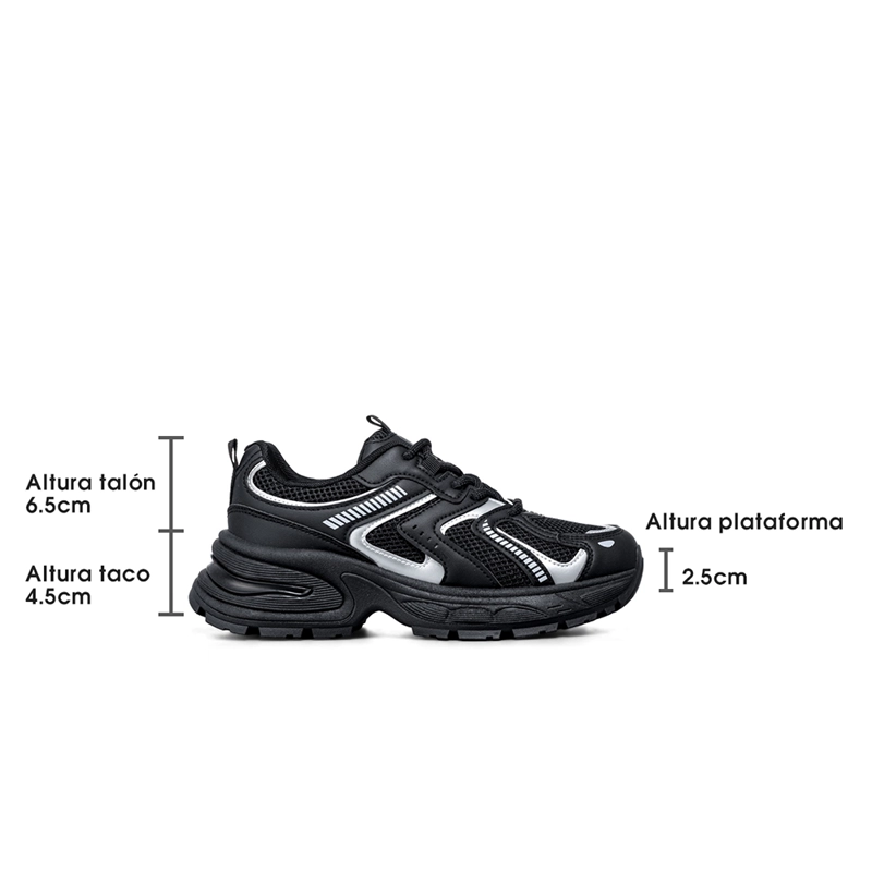 ZAPATILLA DEPORTIVA MUJER DE MALLA PLATAFORMA WEIDE LT206 - 7