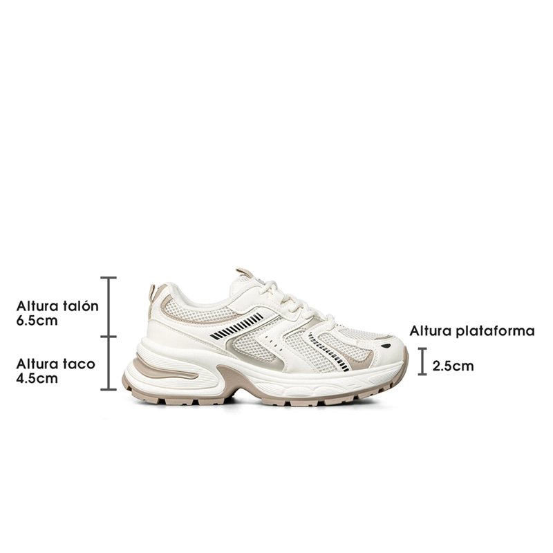 ZAPATILLA DEPORTIVA MUJER DE MALLA PLATAFORMA WEIDE LT206 - 7