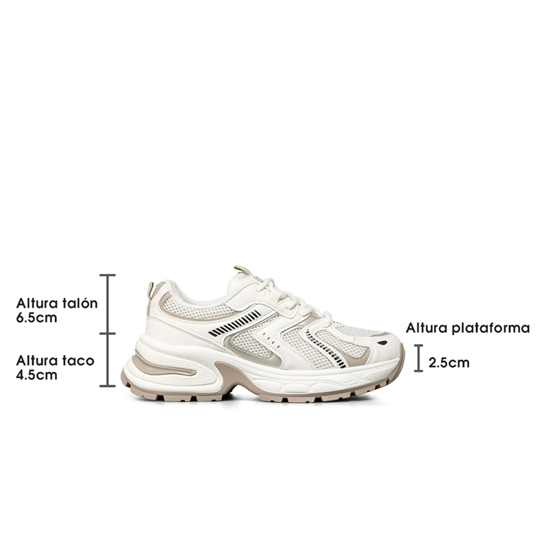 ZAPATILLA DEPORTIVA MUJER DE MALLA PLATAFORMA WEIDE LT206 - 7