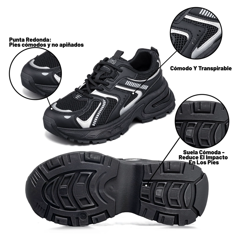ZAPATILLA DEPORTIVA MUJER DE MALLA PLATAFORMA WEIDE LT206 - 8