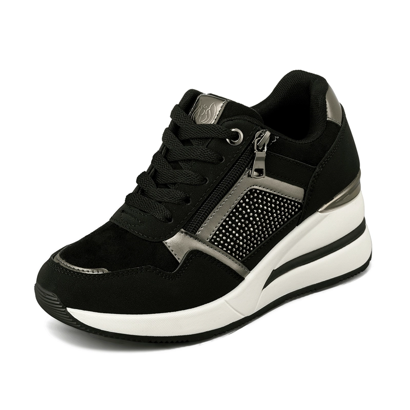 ZAPATILLA DEPORTIVA TACO CUÑA MALLA MUJER WEIDE JLL61 - 5