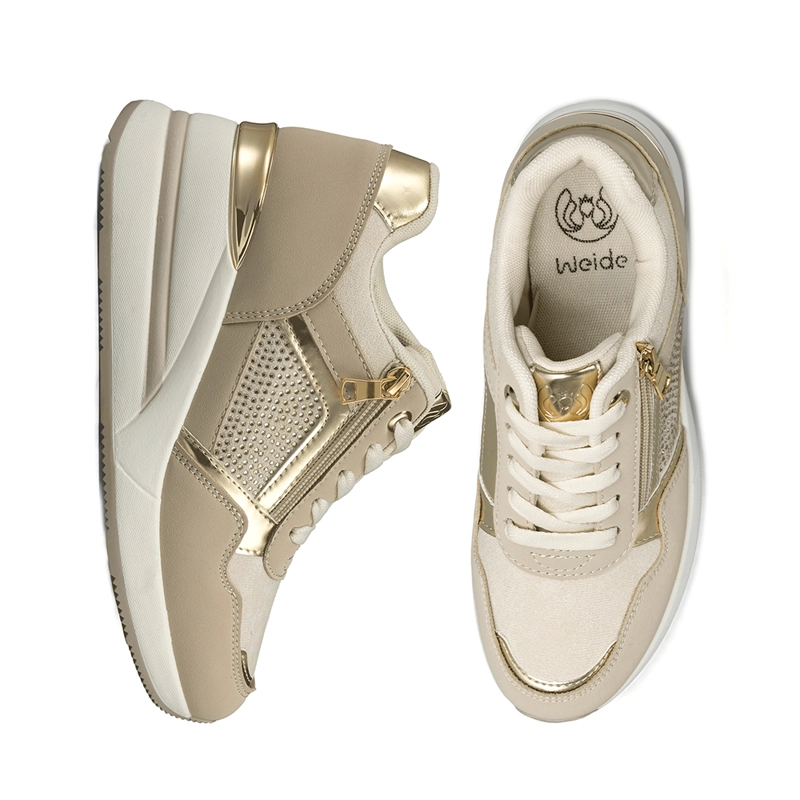 ZAPATILLA DEPORTIVA TACO CUÑA MALLA MUJER WEIDE JLL61 - 6