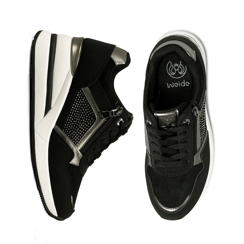 ZAPATILLA DEPORTIVA TACO CUÑA MALLA MUJER WEIDE JLL61 - 6
