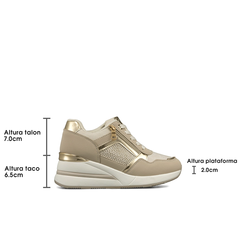 ZAPATILLA DEPORTIVA TACO CUÑA MALLA MUJER WEIDE JLL61 - 7