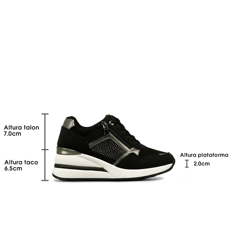 ZAPATILLA DEPORTIVA TACO CUÑA MALLA MUJER WEIDE JLL61 - 7