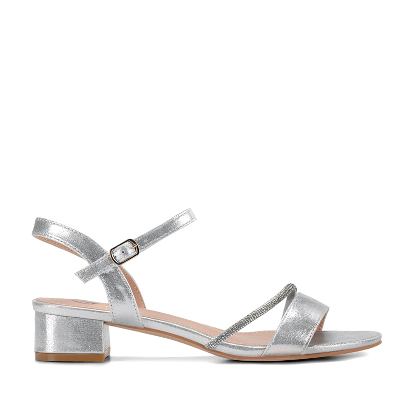 SANDALIA TACO PLATEADA FIESTA MUJER WEIDE YOU220 - 1