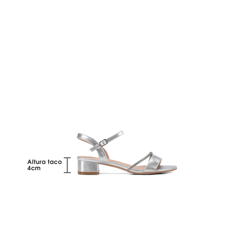SANDALIA TACO PLATEADA FIESTA MUJER WEIDE YOU220 - 7