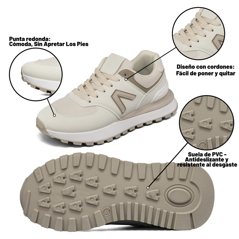 ZAPATILLA CASUAL DEPORTIVA URBANA CONFORT MUJER WEIDE SS01 - 8