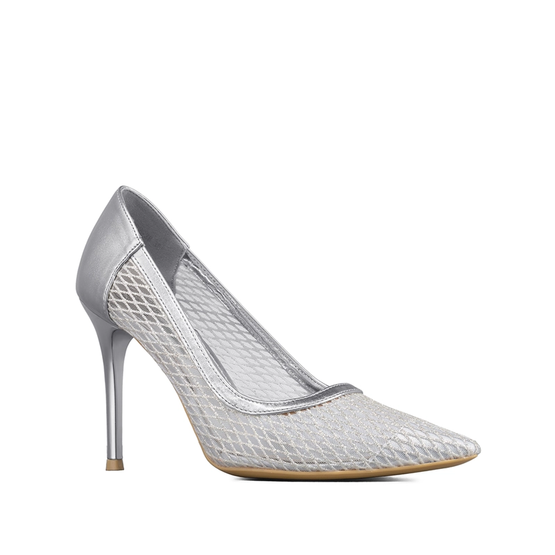 ZAPATO TACO ALTO ELEGANTE MALLA MODA MUJER WEIDE GHE36 - 1