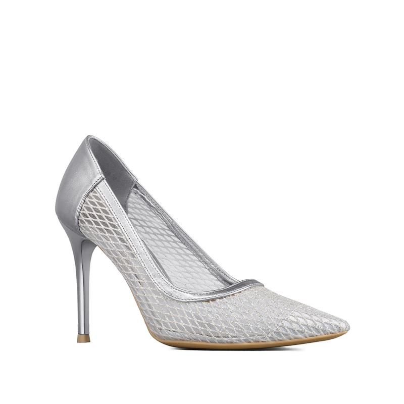 ZAPATO TACO ALTO ELEGANTE MALLA MODA MUJER WEIDE GHE36 - 1