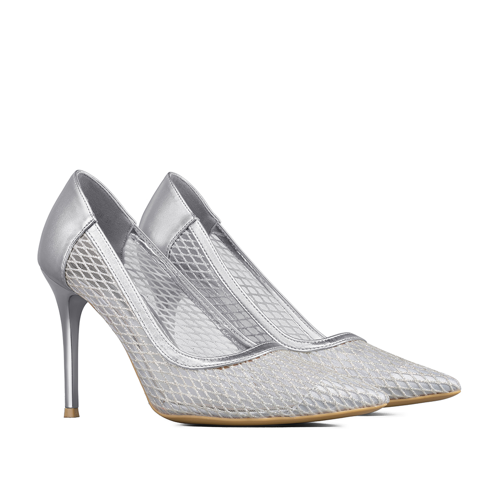 ZAPATO TACO ALTO ELEGANTE MALLA MODA MUJER WEIDE GHE36 - 6