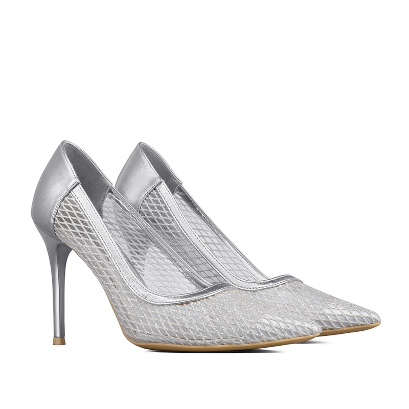 ZAPATO TACO ALTO ELEGANTE MALLA MODA MUJER WEIDE GHE36 - 6