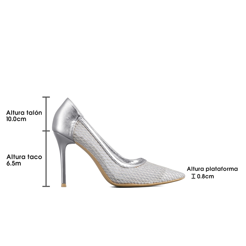 ZAPATO TACO ALTO ELEGANTE MALLA MODA MUJER WEIDE GHE36 - 8