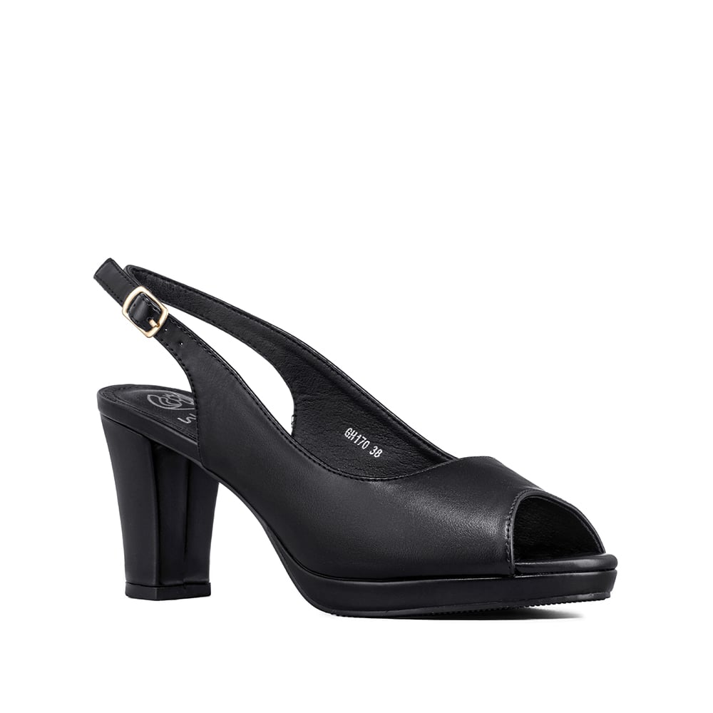 ZAPATO ELEGANTE  TALON LIBRE  PEEP TOE MUJER WEIDE GH170 - 1