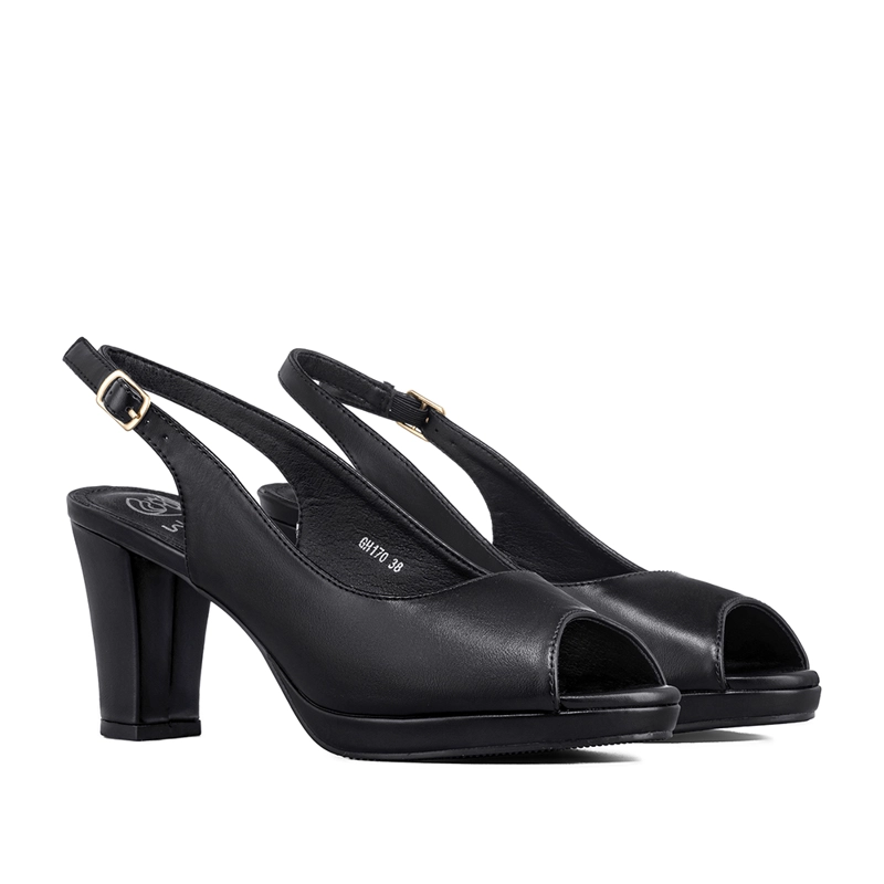 ZAPATO ELEGANTE  TALON LIBRE  PEEP TOE MUJER WEIDE GH170 - 6