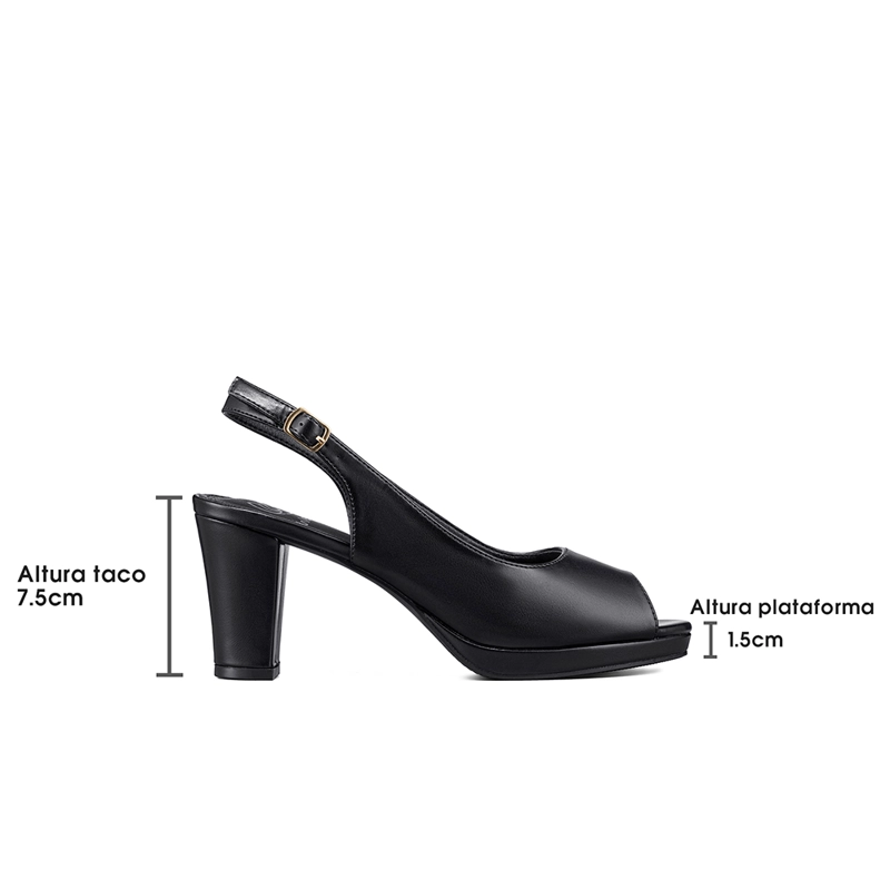 ZAPATO ELEGANTE  TALON LIBRE  PEEP TOE MUJER WEIDE GH170 - 8