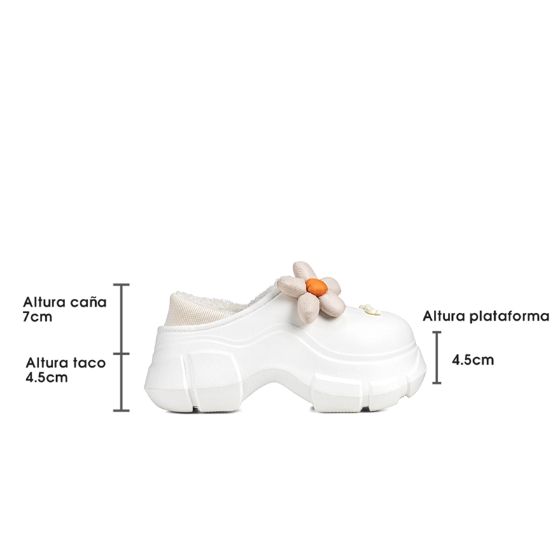 ZUECO BLANCO CASUAL MUJER WEIDE GH120 - 6