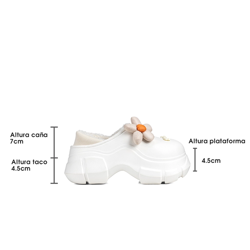 ZUECO BLANCO CASUAL MUJER WEIDE GH120 - 6