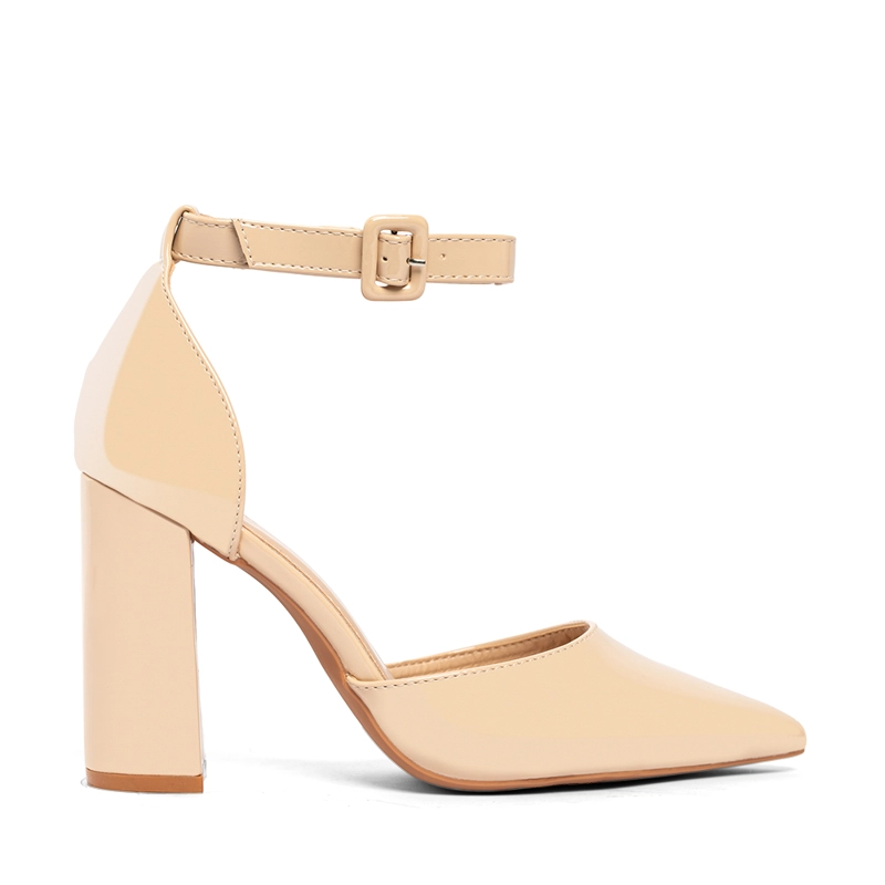 ZAPATO TACO ALTO BEIGE FIESTA MUJER WEIDE GH62 - 1